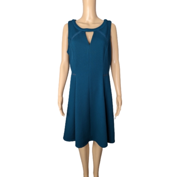 Torrid Knit Crochet Trim Skater Dress 12 - Picture 1 of 9